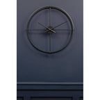 Kent 60cm Dia Large Black Finish Wall Clock