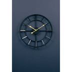 Kent 40cm Dia Small Black Finish Metal Wall Clock