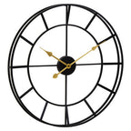 Kent 60cm Dia Large Black Finish Metal Wall Clock