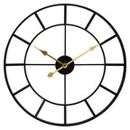 Kent 60cm Dia Large Black Finish Metal Wall Clock