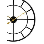 Kent 60cm Dia Large Black Finish Metal Wall Clock