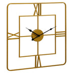 Small Gold Finish Square Wall Clock | Kent