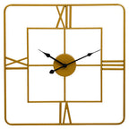 Small Gold Finish Square Wall Clock | Kent