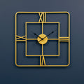 Small Gold Finish Square Wall Clock | Kent