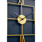 Small Gold Finish Square Wall Clock | Kent