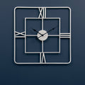 Large Silver Finish Square Wall Clock | Kent