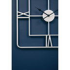 Large Silver Finish Square Wall Clock | Kent