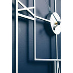Large Silver Finish Square Wall Clock | Kent