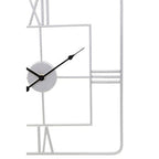 Large Silver Finish Square Wall Clock | Kent