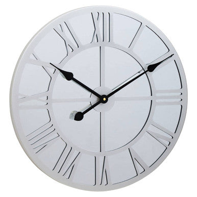 Kent 50cm Dia Silver Mirrored Wall Clock