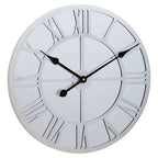 Kent 50cm Dia Silver Mirrored Wall Clock