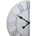 Kent 50cm Dia Silver Mirrored Wall Clock