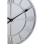 Kent 50cm Dia Silver Mirrored Wall Clock