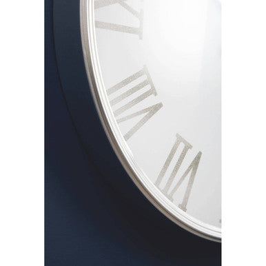 Kent 60cm Dia White and Silver Wall Clock