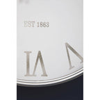 Kent 60cm Dia White and Silver Wall Clock