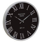 Kent 60cm Dia Black and Silver Wall Clock