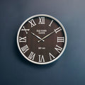Kent 60cm Dia Black and Silver Wall Clock