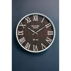 Kent 60cm Dia Black and Silver Wall Clock