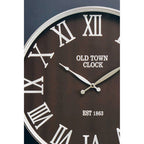 Kent 60cm Dia Black and Silver Wall Clock