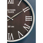 Kent 60cm Dia Black and Silver Wall Clock