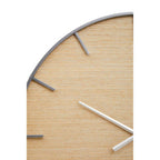 Kent 60cm Dia Silver and Natural Wall Clock