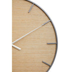 Kent 60cm Dia Silver and Natural Wall Clock