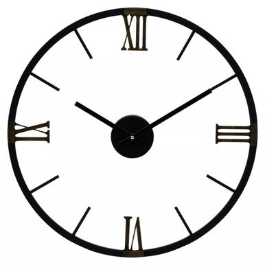 Kent 70cm Dia Round Black Metal Wall Clock