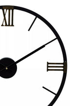 Kent 70cm Dia Round Black Metal Wall Clock