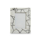White and Black Marble 5In X 7In Large Photo Frame | Marmara