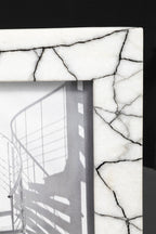 White and Black Marble 5In X 7In Large Photo Frame | Marmara