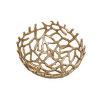 Small Gold Finish Coral Effect Bowl | Prato