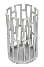 Small Silver Finish Candle Holder | Delphi