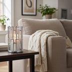 Small Silver Finish Candle Holder | Delphi