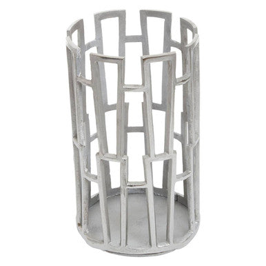 Large Silver Finish Candle Holder | Delphi