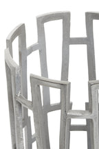 Large Silver Finish Candle Holder | Delphi