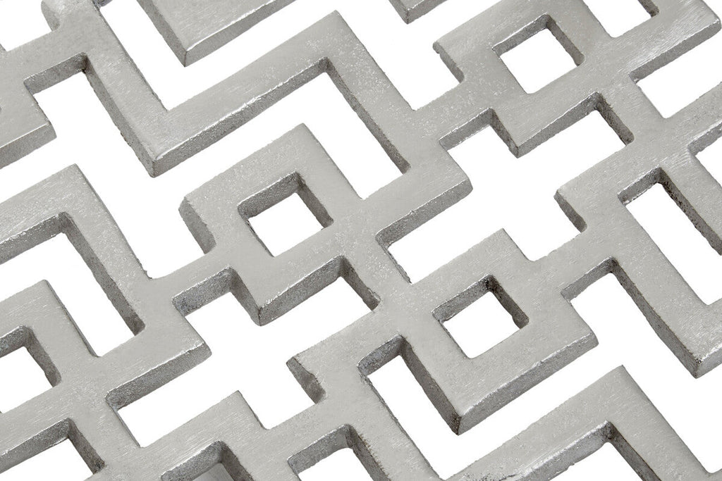 Large Plate in Silver Finish | Delphi