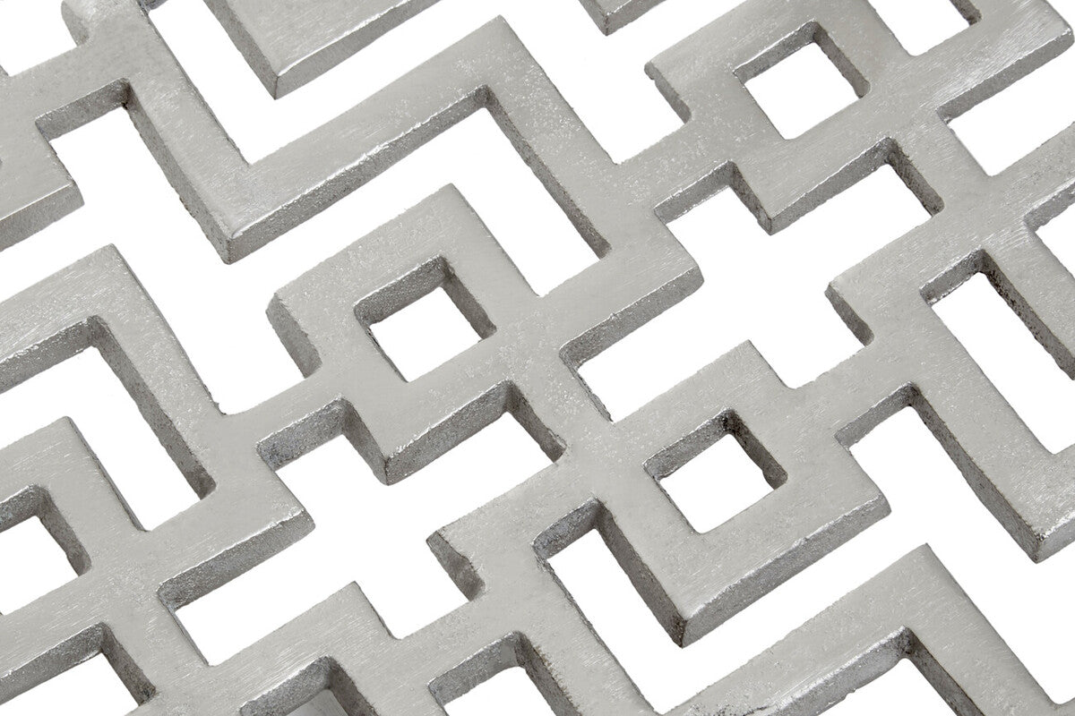 Large Plate in Silver Finish | Delphi