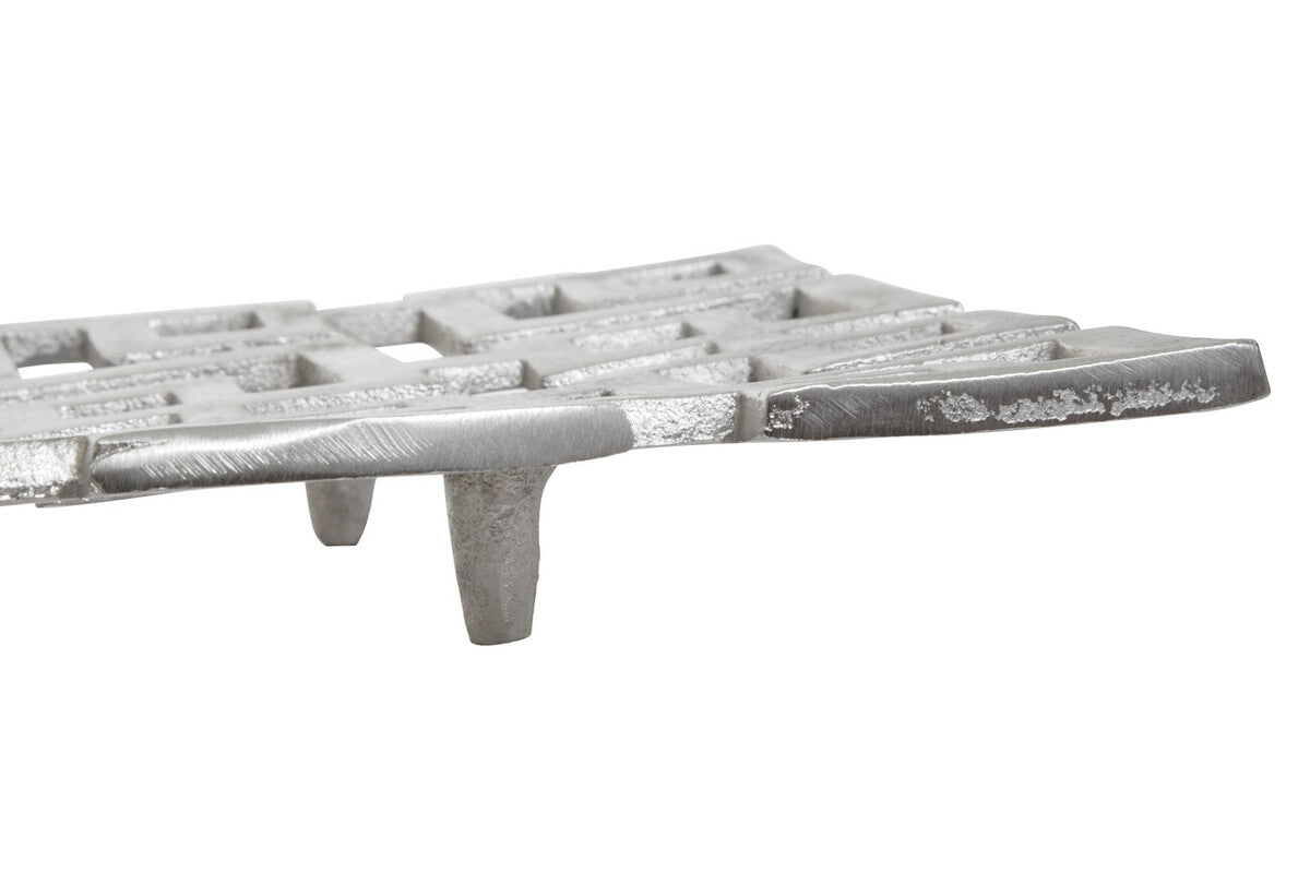 Large Plate in Silver Finish | Delphi