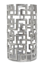 Large Candle Holder in Silver Finish | Delphi