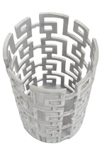 Large Candle Holder in Silver Finish | Delphi