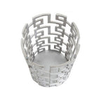 Small Candle Holder in Silver Finish | Delphi