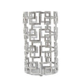Small Candle Holder in Silver Finish | Delphi