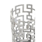 Small Candle Holder in Silver Finish | Delphi
