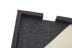 Set of Four Black and White Coasters with Holder | Ezra