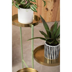 Green and Gold Three Tiered Plant Stand | Sabia