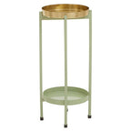 Green and Gold Two Tiered Plant Stand | Sabia