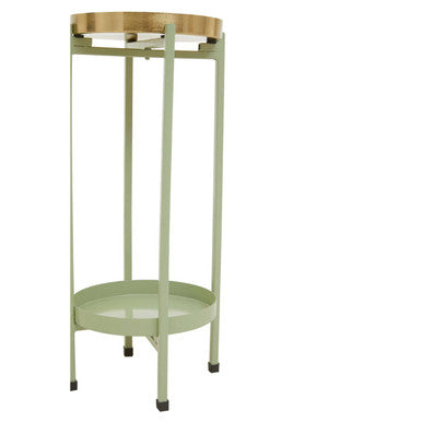 Green and Gold Two Tiered Plant Stand | Sabia