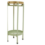 Green and Gold Two Tiered Plant Stand | Sabia