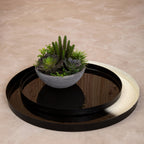 Set of Two Black and White Ombre Trays | Ramus