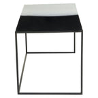 Three Piece Black and White Ombre Coffee Table Set with Slim Metal Frame | Ramus